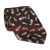 Andrew's Milano Black Fish Bone Extra Long Necktie