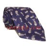Andrew's Milano Blue Fish Bone Extra Long Necktie