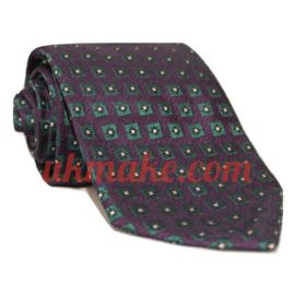 Andrew's Milano Navy with Green and White Dots