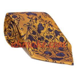 Andrew's Milano Yellow Floral Extra Long Necktie