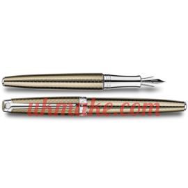 Caran D'Ache SILVER-PLATED, RHODIUM-COATED LÉMAN CAVIAR FOUNTAIN PEN