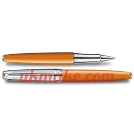 Caran D'Ache SILVER RHODIUM LÉMAN BICOLOR SAFFRON ROLLER PEN
