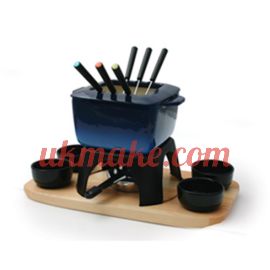 Swissmar Mont Blanc 15-PC Blue Meat Fondue Set