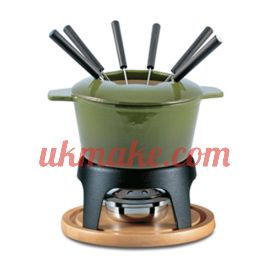 Swissmar Sierra 11-PC Cast Iron Green Fondue Set